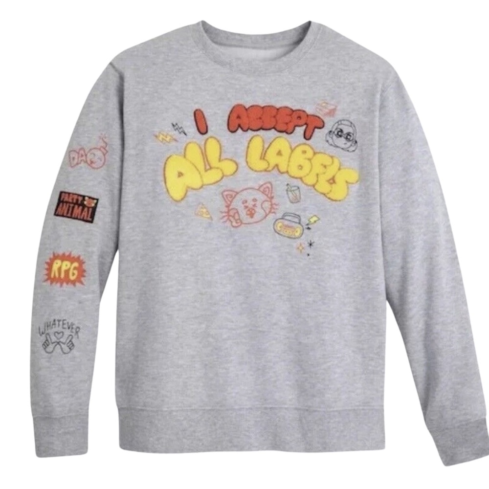 Disney Pixar Turning Red “I Accept All Labels” Sweatshirt